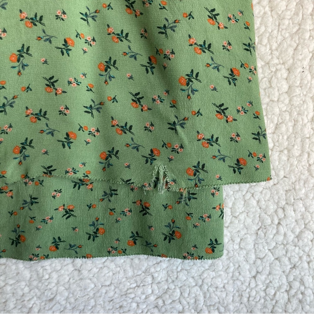 Sanctuary Women's Spring Ahead green floral spaghetti strap mini dress top, Sz M - Picture 17 of 17